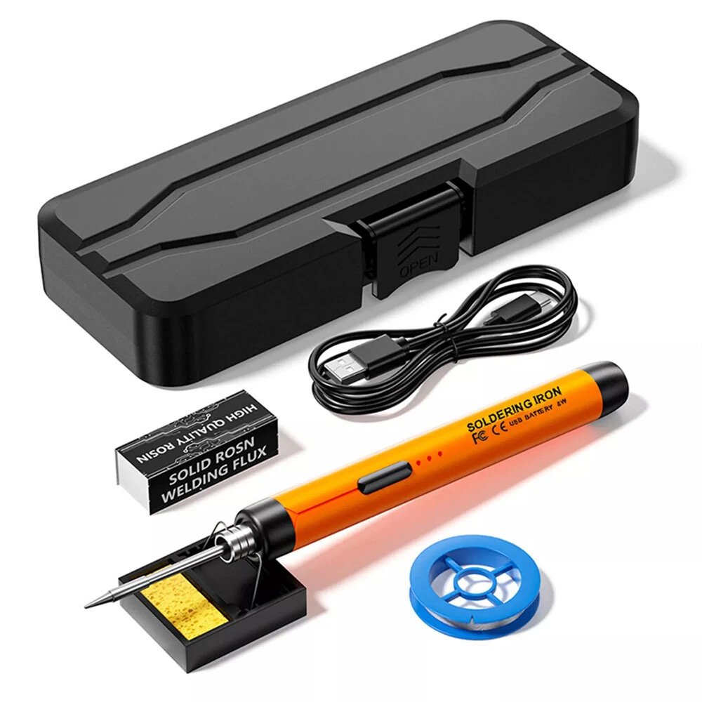 Wireless USB Soldering Iron 8W Adjustable Temperature 300-450°C Type-C Charging High-Capacity Battery Quick Heating Portable Soldering Tool with Accessories — view 4