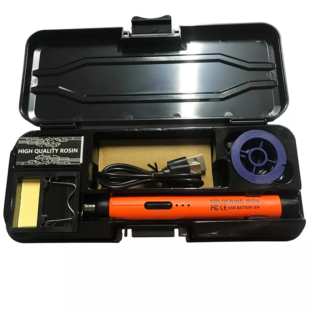 Wireless USB Soldering Iron 8W Adjustable Temperature 300-450°C Type-C Charging High-Capacity Battery Quick Heating Portable Soldering Tool with Accessories — view 5