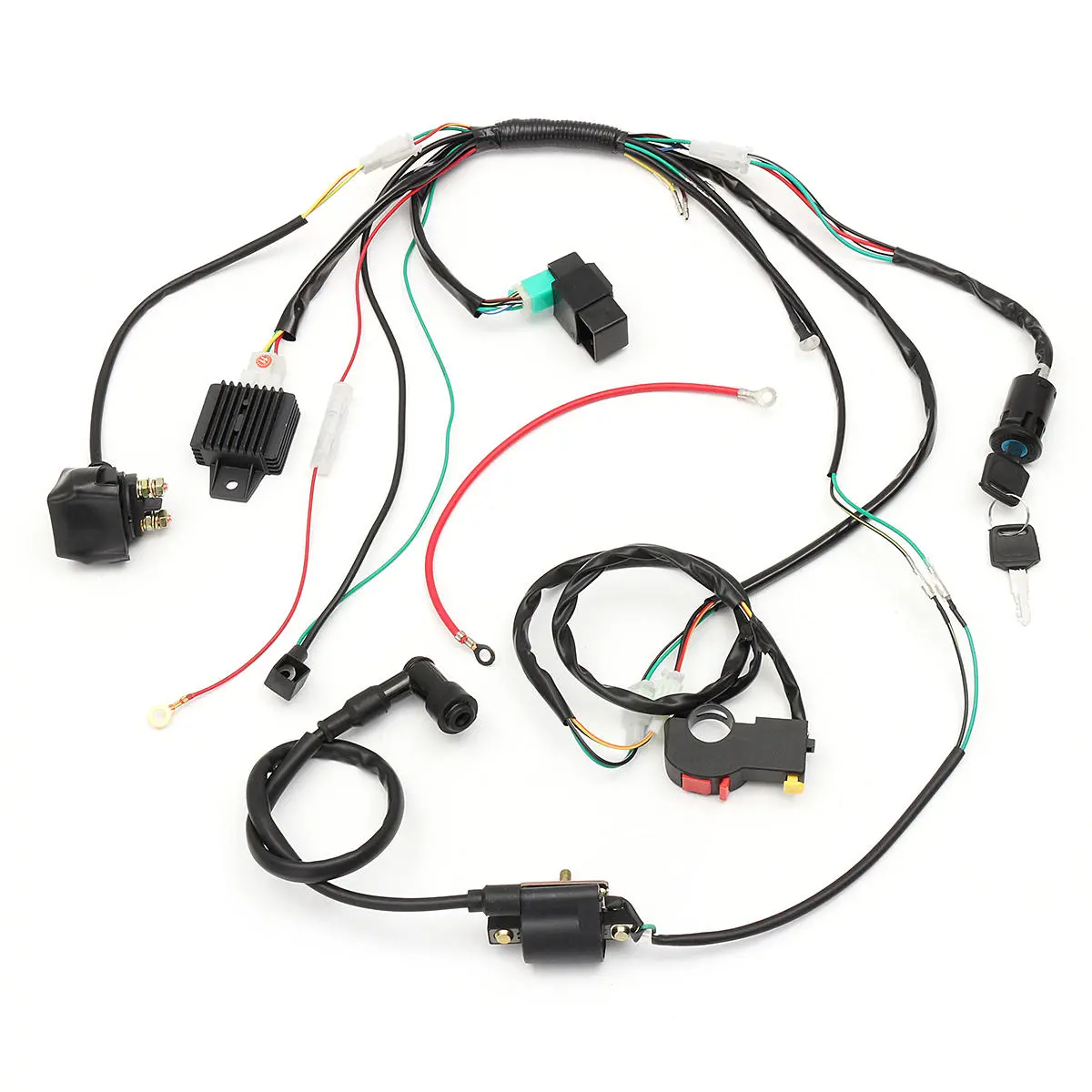 Wiring Harness Loom Solenoid Coil Rectifier CDI For 50cc 70cc 90cc 110cc 125cc A — image 1