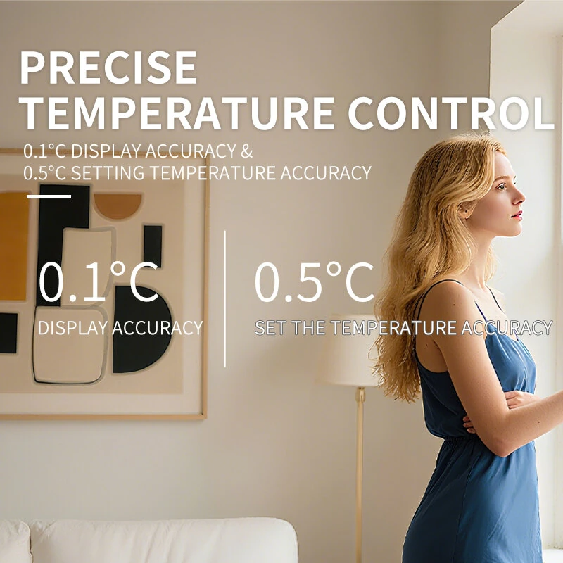 WiTH6 Smart WiFi Wireless Boiler Thermostat RF433 7 Day Programmable LCD Display Child Lock Smart Thermostat Voice Control with Alexa Google Home — view 5