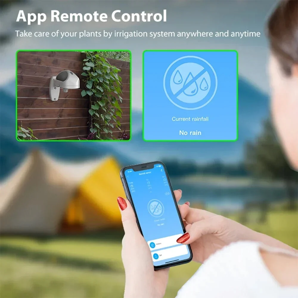 WKD-CS011 Tuya WiFi Smart Rain Sensor Outdoor IP66 Waterproof Rain Detector Wireless Real-Time Rain Detection Remote Monitor — view 3