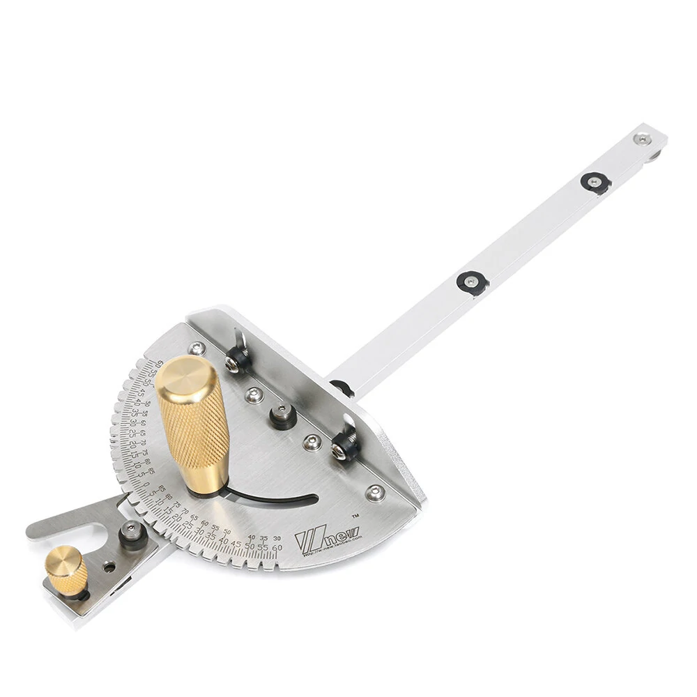 Wnew Upgraded Miter Gauge Brass Handle Table/Saw Router Miter Gauge Sawing Assembly Ruler — W new