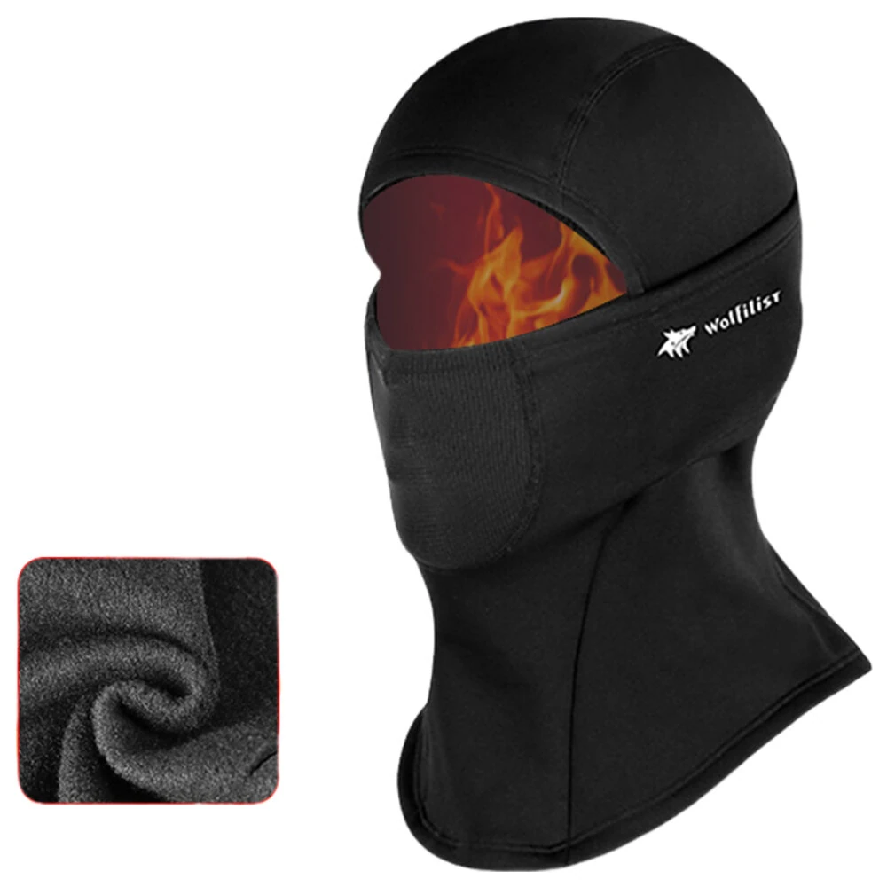 Wolfilist Outdoor Thermal Cycling Face Mask for Men Women Winter Breathable Windproof Fleece Lined Full Coverage Headscarf for Skiing Motorcycling — Wolfilist