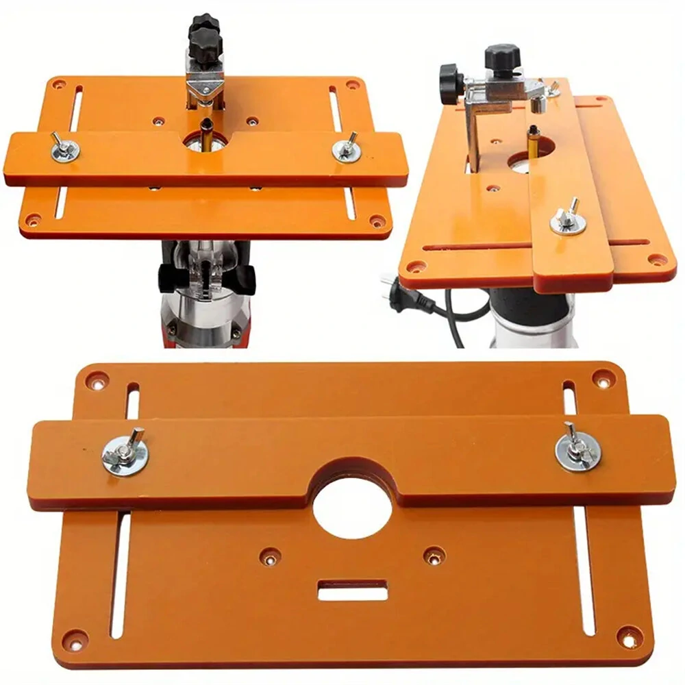 Wood Milling Chamfering Trimming Machine Balance Board Router Table Insert Plate High Accuracy Router Slotting Positioning Bracket Plate for Woodworking — Wood