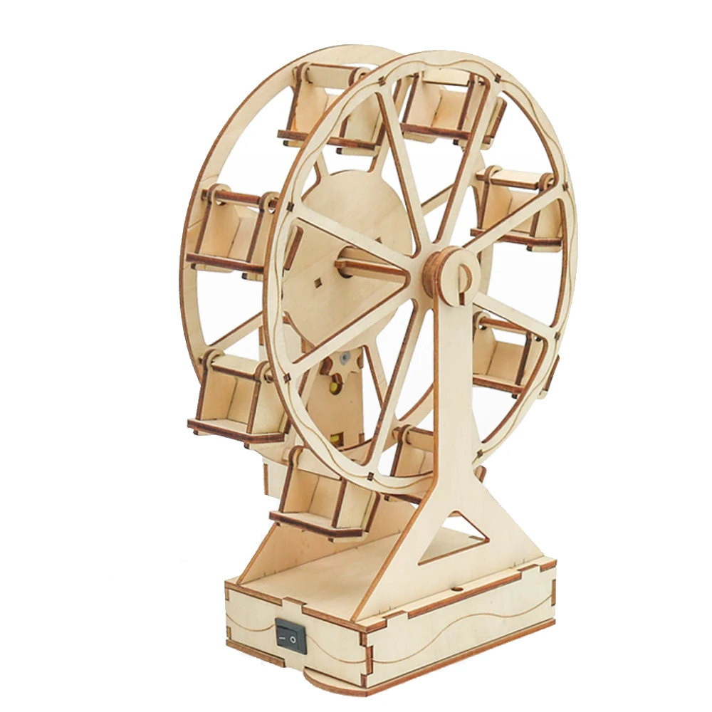 Wooden DIY Educational Scientific Experiments Early Education Toys Eight-chair Ferris wheel for Children — view 5