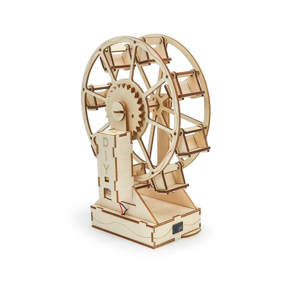 Wooden DIY Educational Scientific Experiments Early Education Toys Eight-chair Ferris wheel for Children — view 6