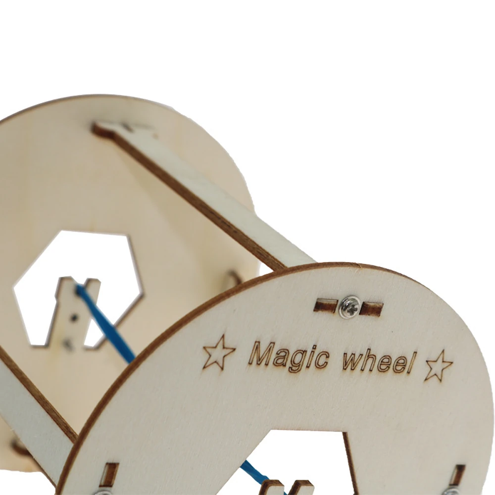 Wooden DIY Educational Scientific Experiments Early Education Toys Magic Wheel for Children — view 4
