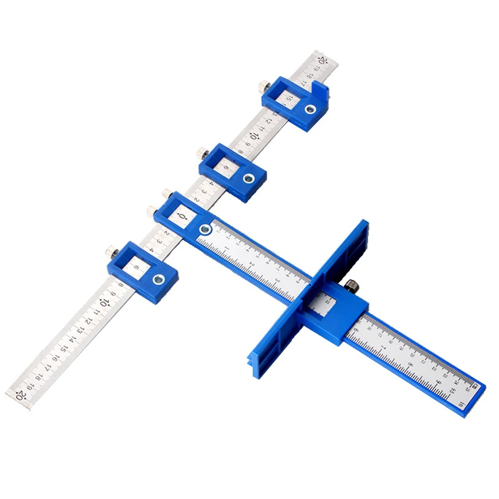 Woodworking Drill Punch Locator Jig Drill Guide Cabinet Handle Knob Template Locator Hole Punch Tool — Pricio