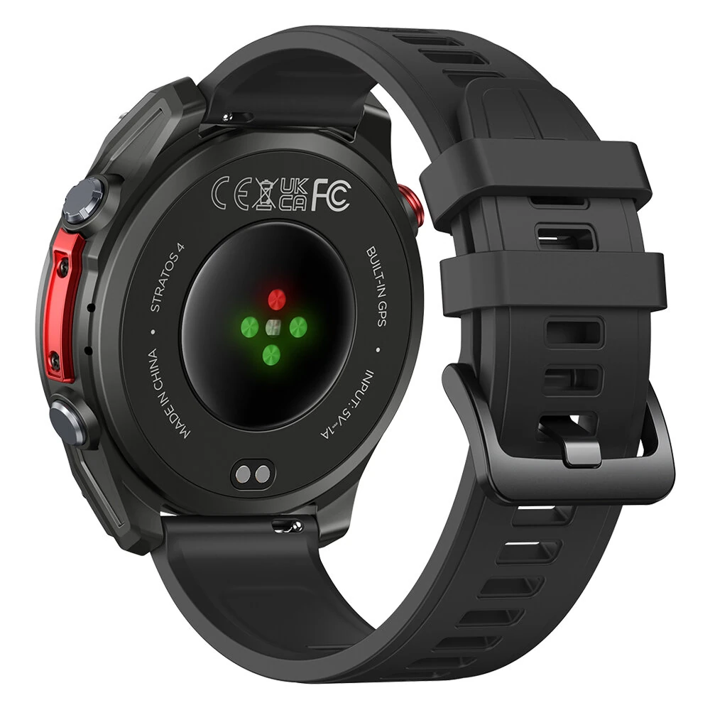 [World Premiere]Zeblaze Stratos 4 1.43-inch AMOLED GPS 5ATM&IP69K Waterproof Built-in Flashlight Compass&Barometric Altimeter 60 days Battery Life Voice Assistant bluetooth Call Heart Rate SpO2 Monitor Sleep Monitoring Multi-sport Modes Smart Watch — view 7