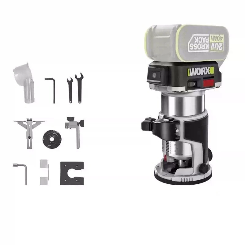 WORX WU560 Cordless Brushless Trim Router 20V 10,000-30,000 RPM 6.35 mm Wood Router Without Battery