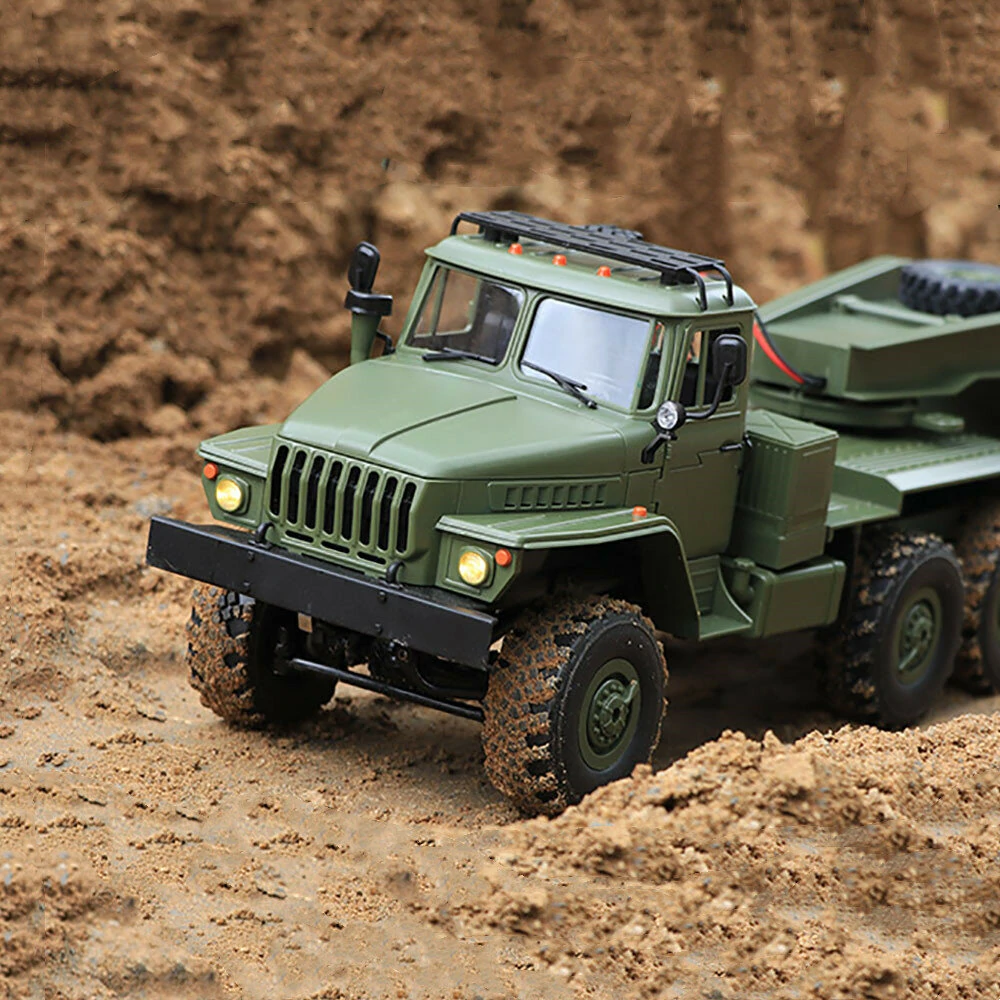 WPL B36-3 Ural 1/16 2.4G 6WD RTR Rc Car Military Truck With Trailer Rock Crawler Vehicle Models Toy Proportional Control — view 2