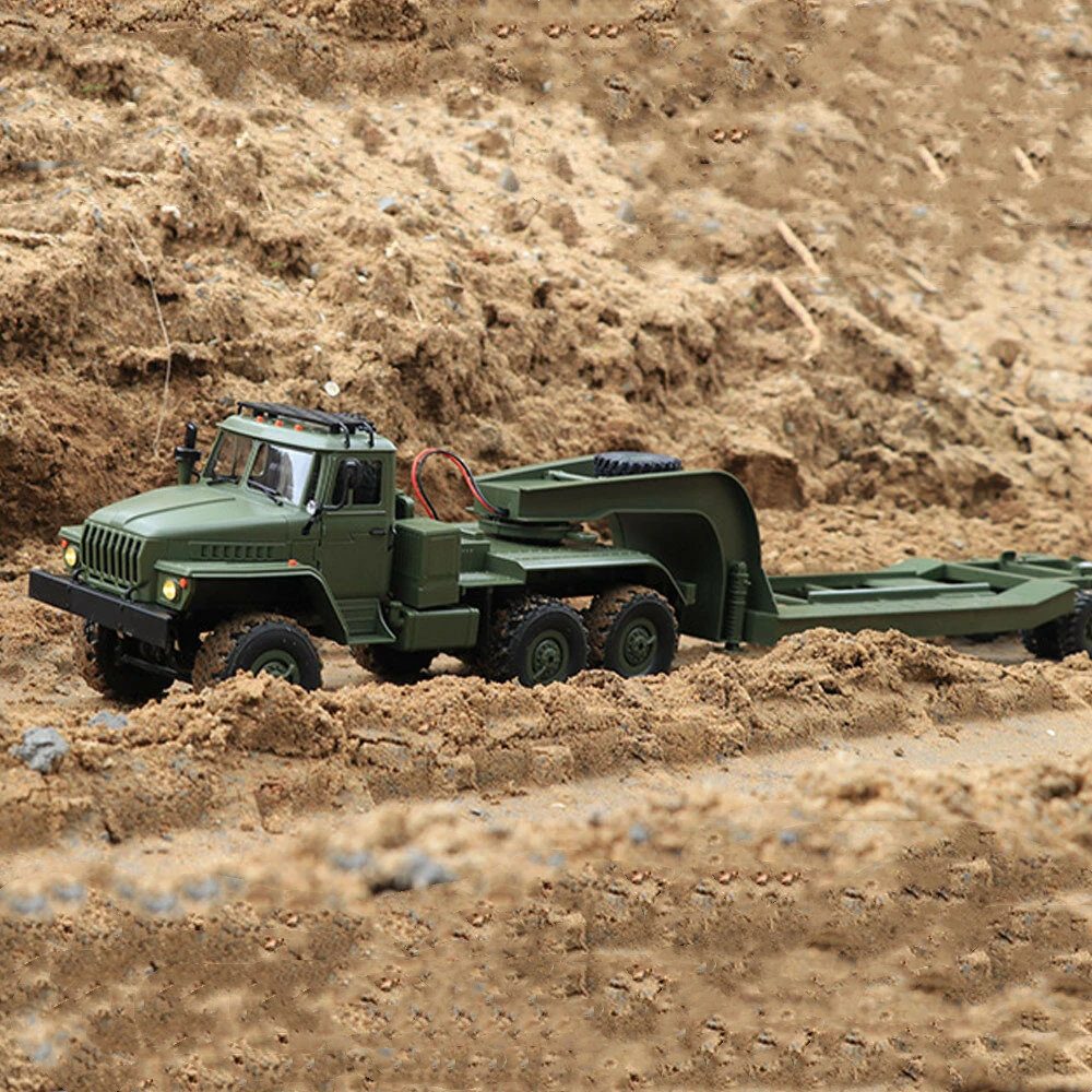 WPL B36-3 Ural 1/16 2.4G 6WD RTR Rc Car Military Truck With Trailer Rock Crawler Vehicle Models Toy Proportional Control — view 3
