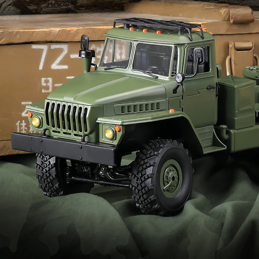 WPL B36-3 Ural 1/16 2.4G 6WD RTR Rc Car Military Truck With Trailer Rock Crawler Vehicle Models Toy Proportional Control — view 4