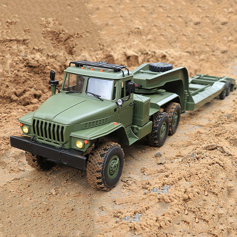 WPL B36-3 Ural 1/16 2.4G 6WD RTR Rc Car Military Truck With Trailer Rock Crawler Vehicle Models Toy Proportional Control — view 6