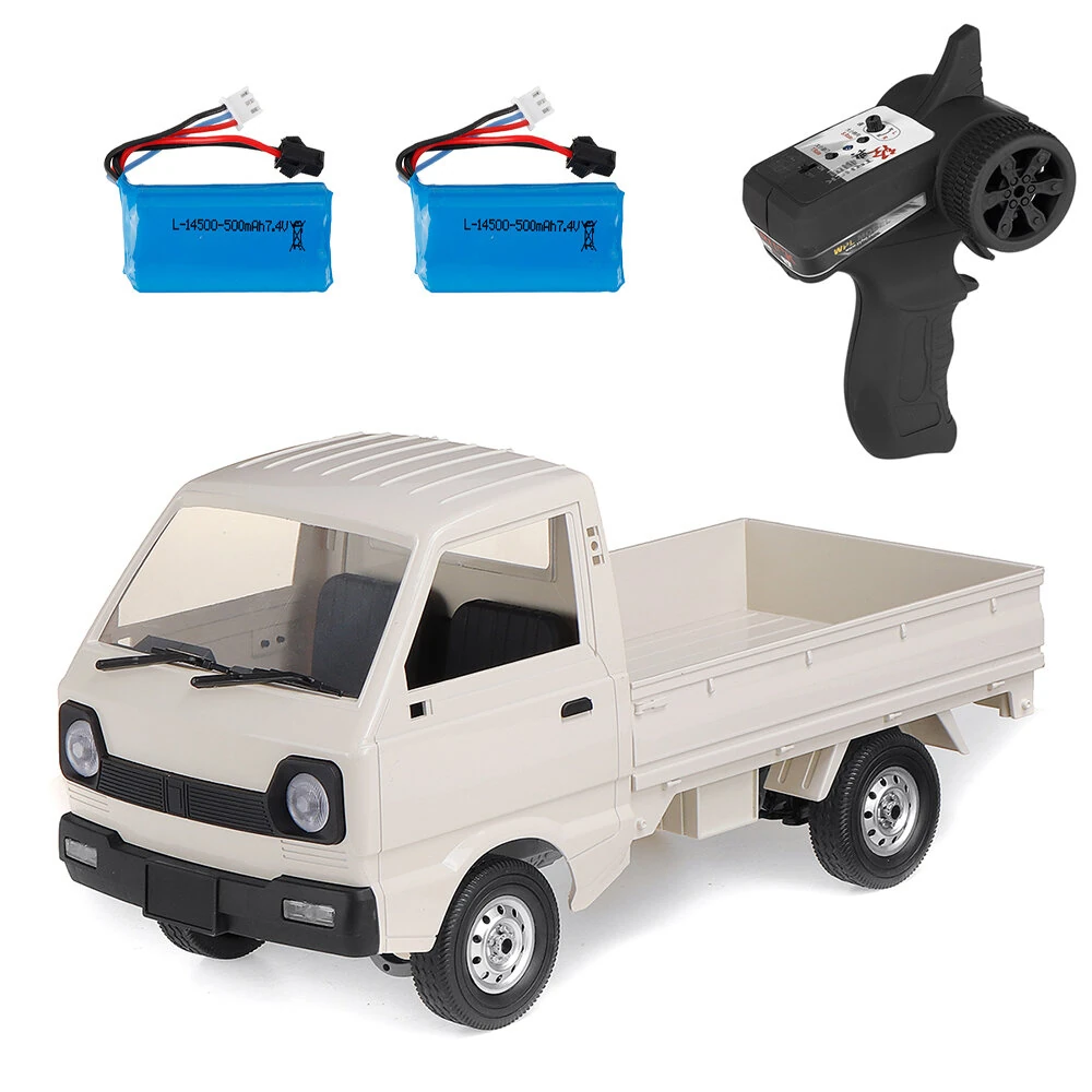 WPL D12 1/10 2.4G 2WD Military Truck Crawler Off Road RC Car Vehicle Models Toy Several Battery — WPL