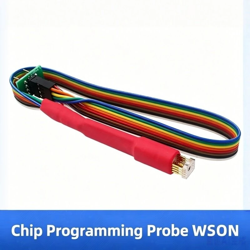 WSON Chip Programming Probe 8x6/6x5 Burn Write Probe 1.27mm Pitch 3D-Shaped Handheld Block 2x4Pin Cable with Elastic Stopper — view 2