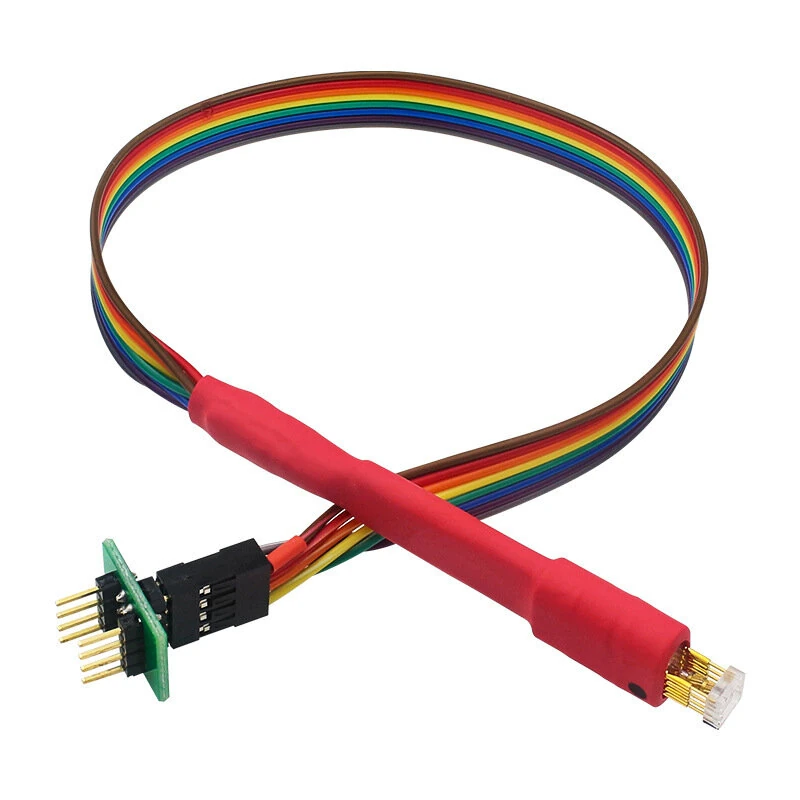 WSON Chip Programming Probe 8x6/6x5 Burn Write Probe 1.27mm Pitch 3D-Shaped Handheld Block 2x4Pin Cable with Elastic Stopper — view 3