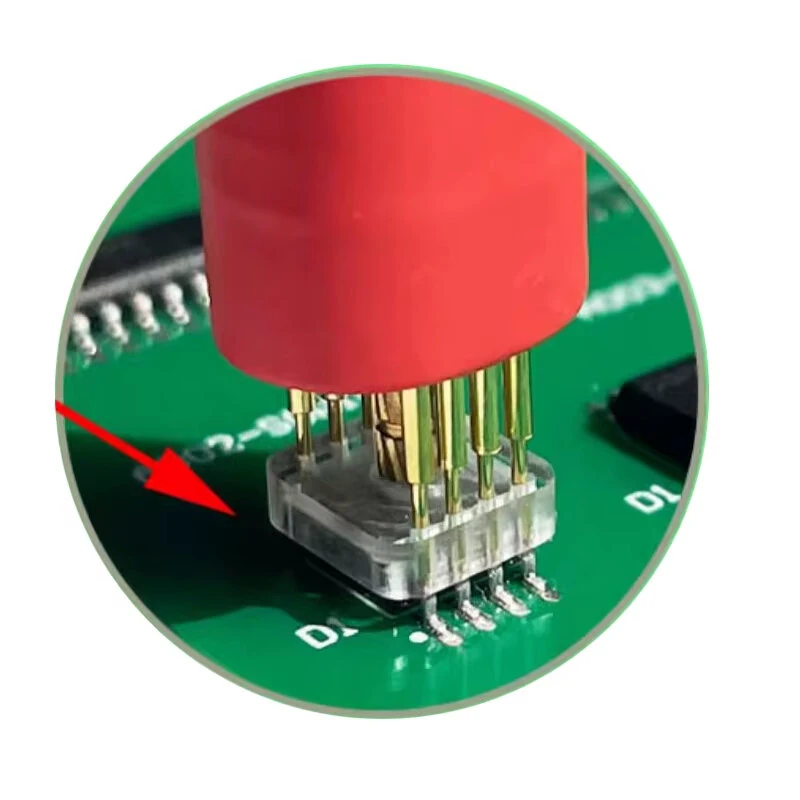 WSON Chip Programming Probe 8x6/6x5 Burn Write Probe 1.27mm Pitch 3D-Shaped Handheld Block 2x4Pin Cable with Elastic Stopper — view 6