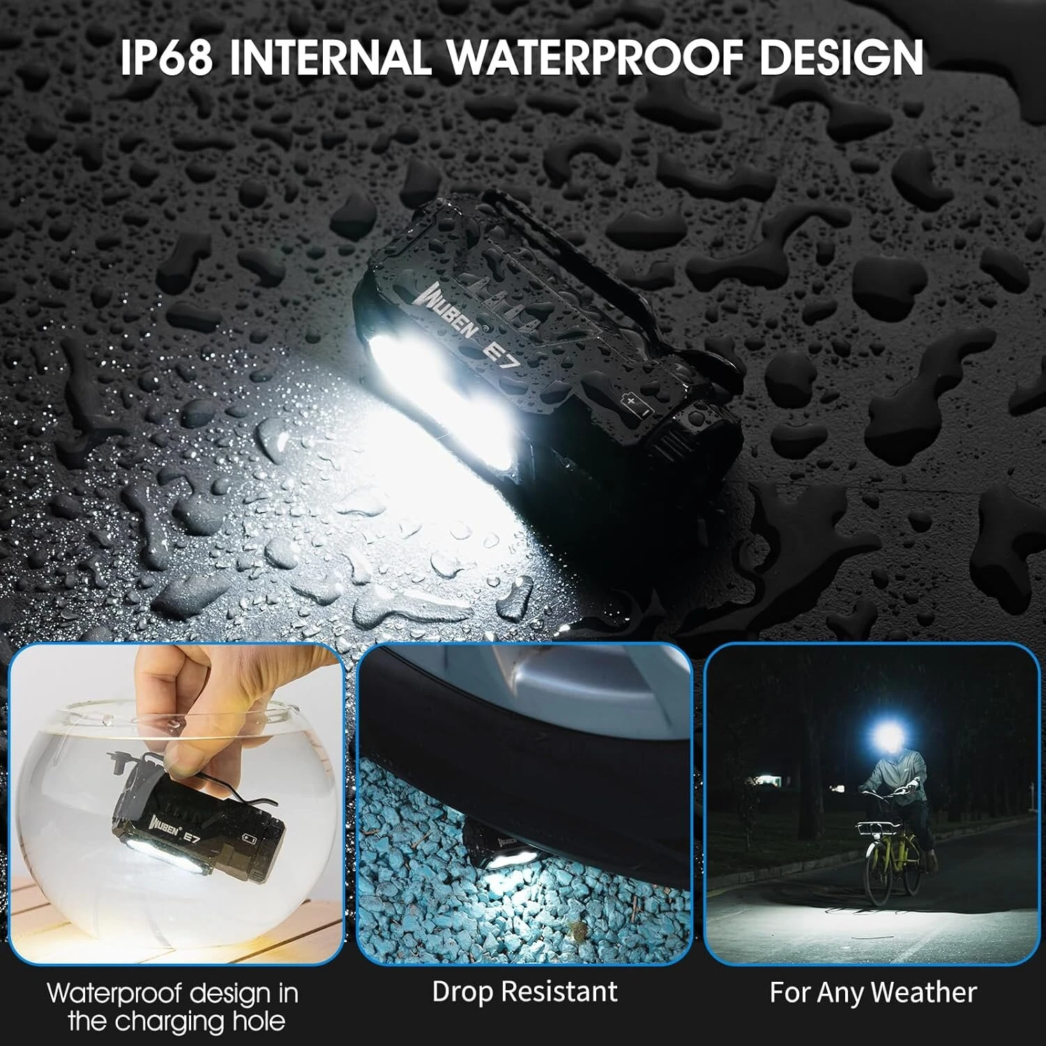 Wuben E7 1800lm Ultra-Compact and Lightweight LED Headlamp & Flashlight With 18350 Battery High Lumen Recheargeable Mini Torch Light LED Headlight — view 11