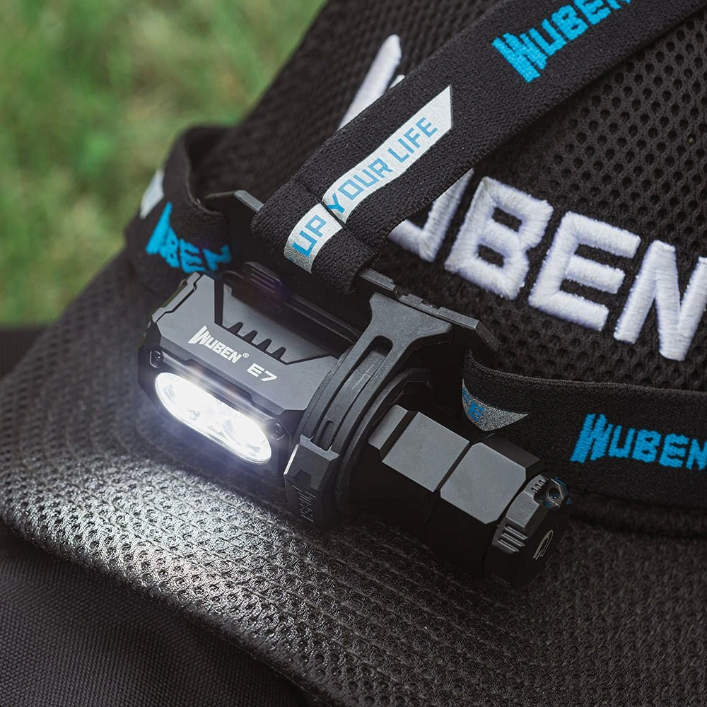 WUBEN E7 2in1 1800 Lumens LED Headlamp Rechargeable Flashlight 18350 18650 Battery Compact EDC Min Torch  Magnetic Tail Work Lamp Waterproof Headlight For Outdoor Camping Running Hiking Fishing — view 7