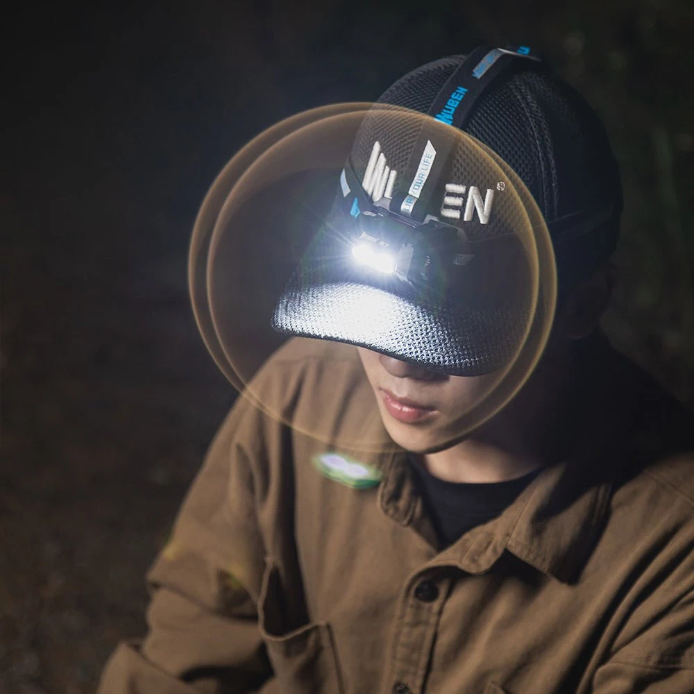 WUBEN E7 2in1 1800 Lumens LED Headlamp Rechargeable Flashlight 18350 18650 Battery Compact EDC Min Torch  Magnetic Tail Work Lamp Waterproof Headlight For Outdoor Camping Running Hiking Fishing — view 9