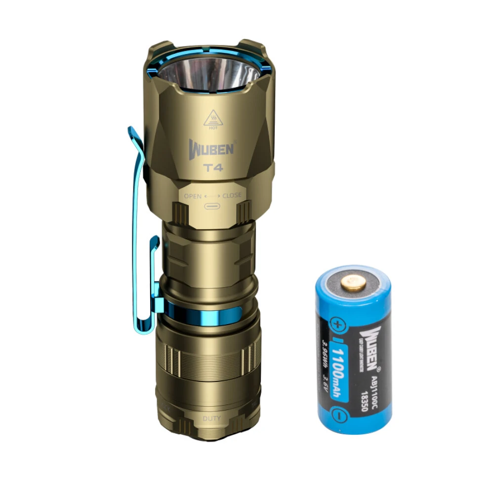WUBEN T4 401M EDC Tactical Flashlight 850LM USB Rechargeable with Battery Small Keychain Flashlight Powerful Long Throw LED Mini Torch Pocket Light — view 2