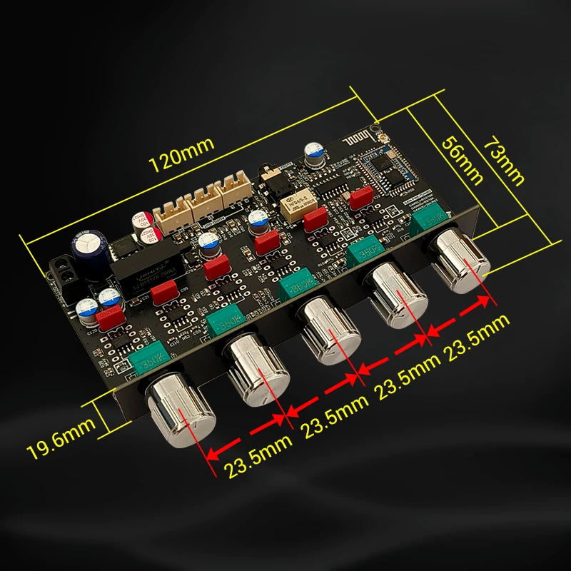 WUZERVON ZK-PRO2 Audio Tone Board Preamplifier Bluetooth 5.0 Dual Subwoofer 2.1 Channel Bass Treble Control NE5532 Voice Amplifier Decoder QCC3034+ES9023 — view 6
