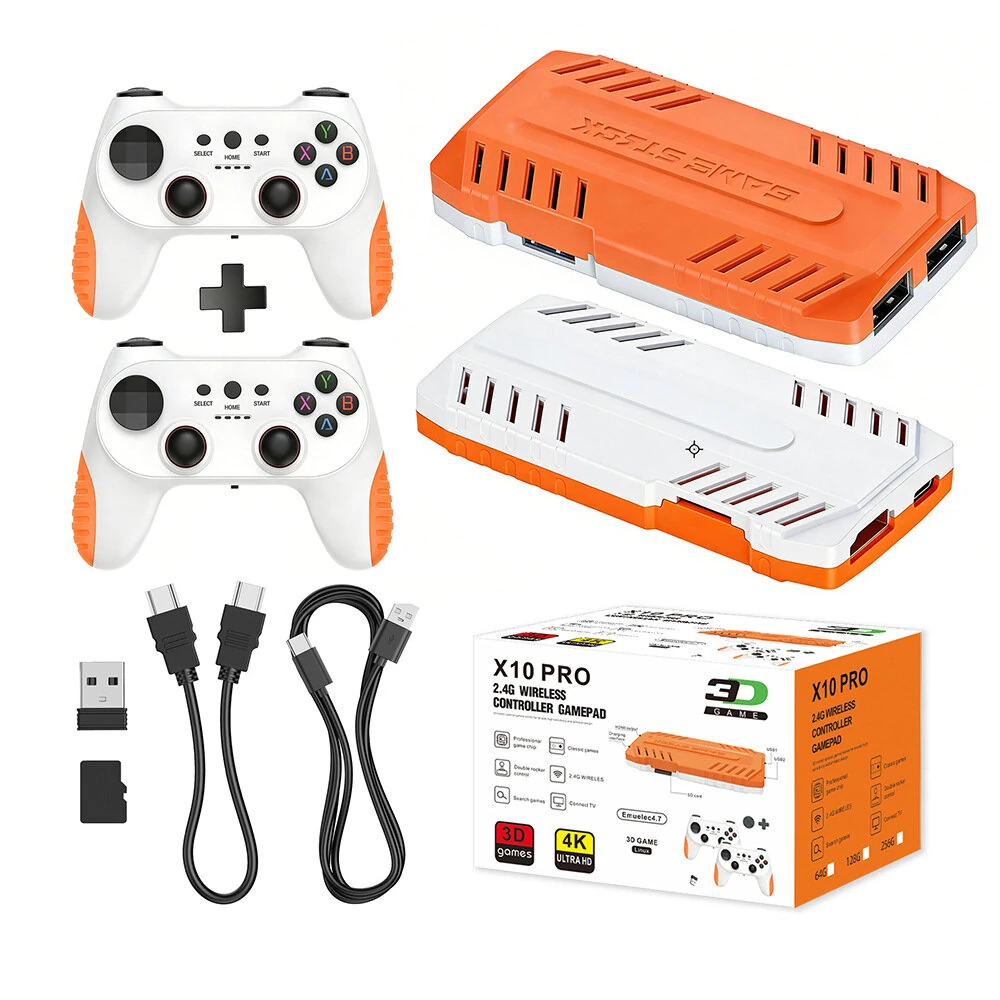 X10 pro 128G 50000+ Games TV Game Stick with Dual 2.4G Wireless Controller Support HD Output Plug and Play Retro Game Console — view 5