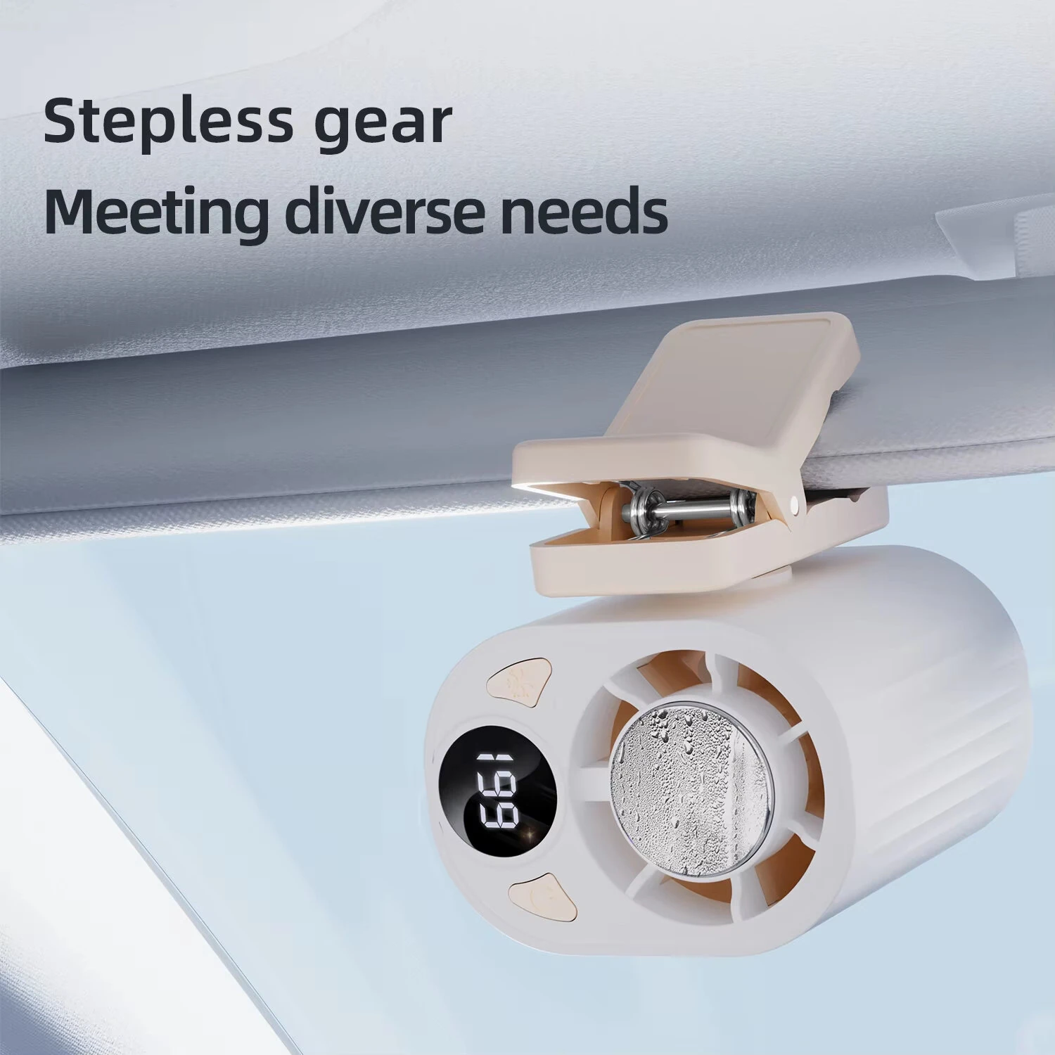 X30 Refrigeration Clip Fan Semiconductor Ice Cooling Turbo Motor 18000 RPM 1800mAh 5W Stepless Speed Smart Display 360 Degree Rotation — view 2