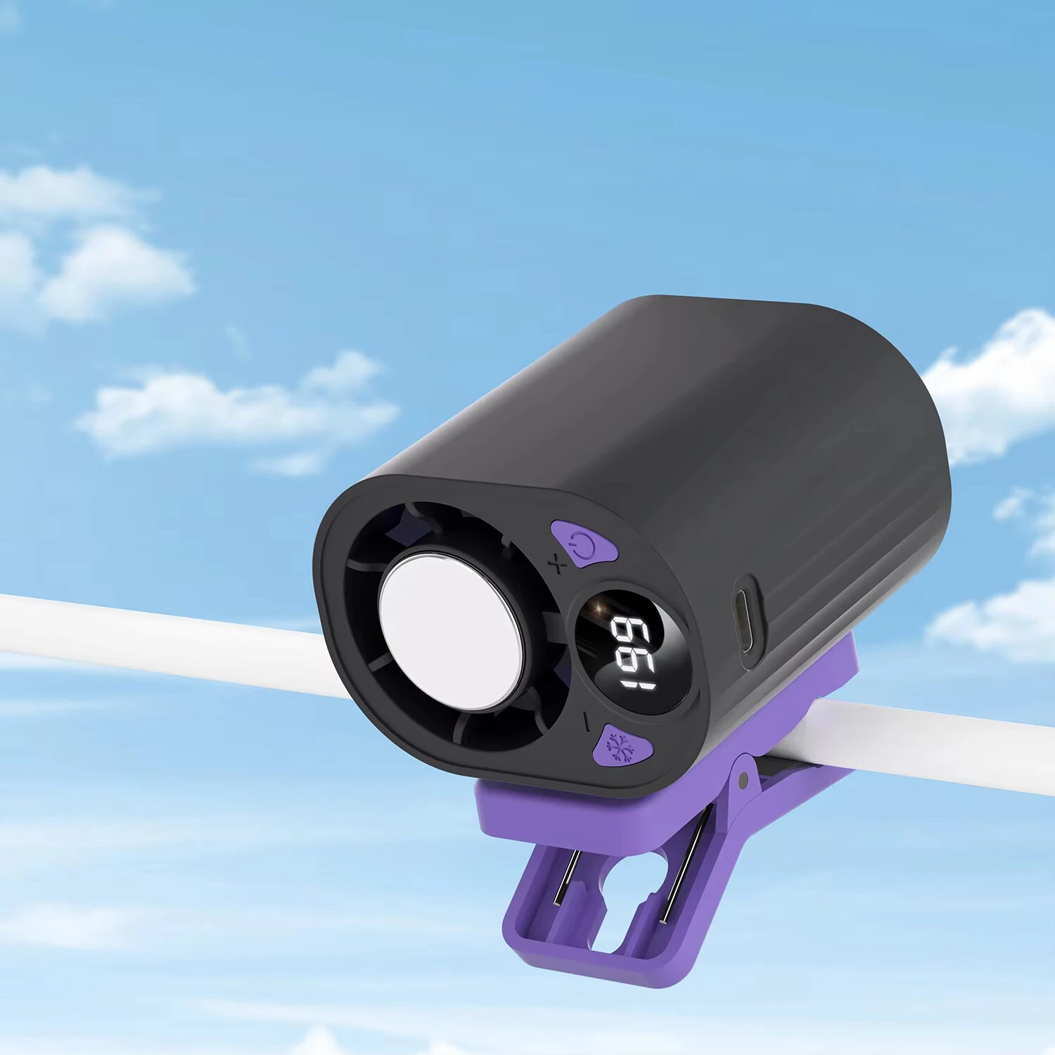 X30 Refrigeration Clip Fan Semiconductor Ice Cooling Turbo Motor 18000 RPM 1800mAh 5W Stepless Speed Smart Display 360 Degree Rotation — view 7