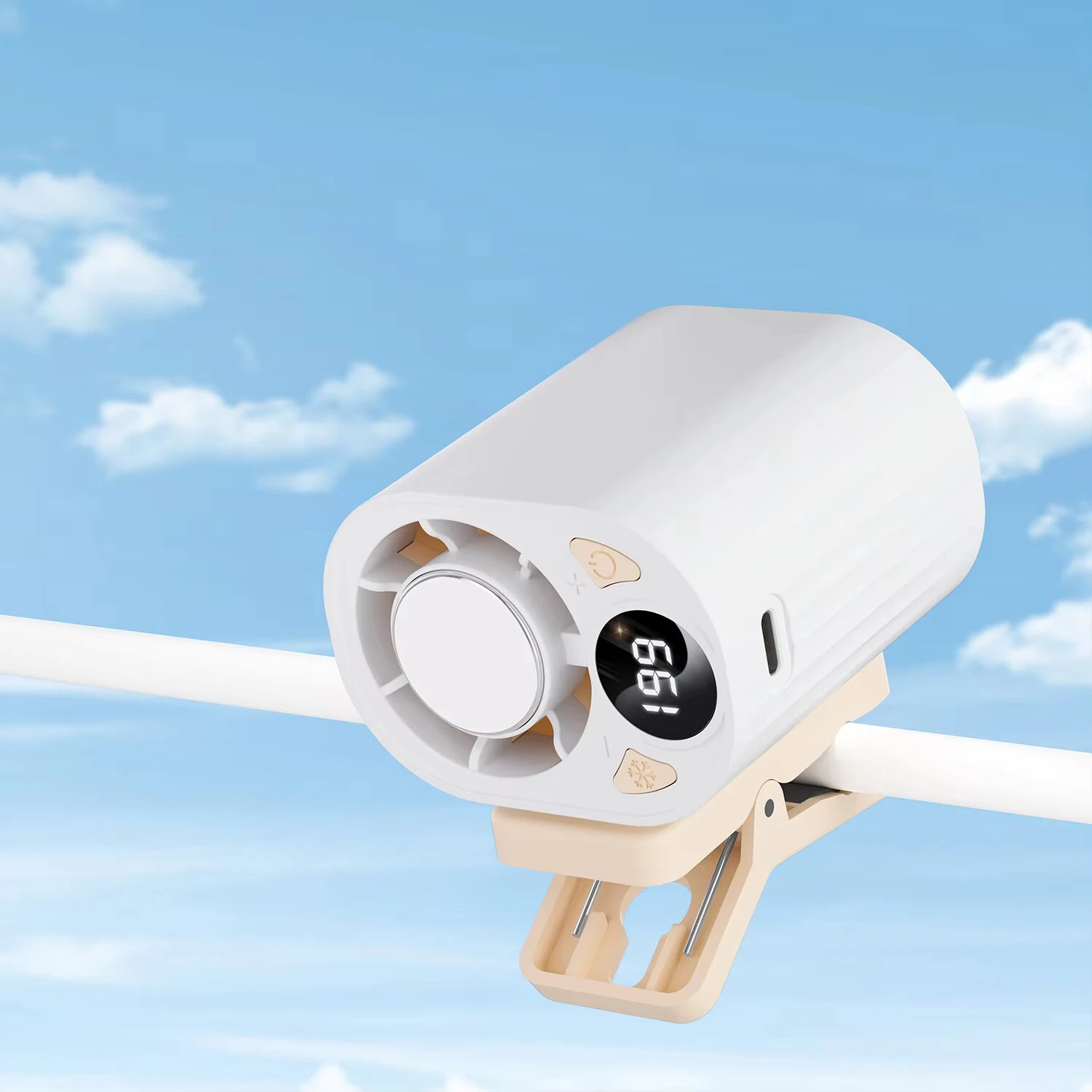 X30 Refrigeration Clip Fan Semiconductor Ice Cooling Turbo Motor 18000 RPM 1800mAh 5W Stepless Speed Smart Display 360 Degree Rotation — view 8
