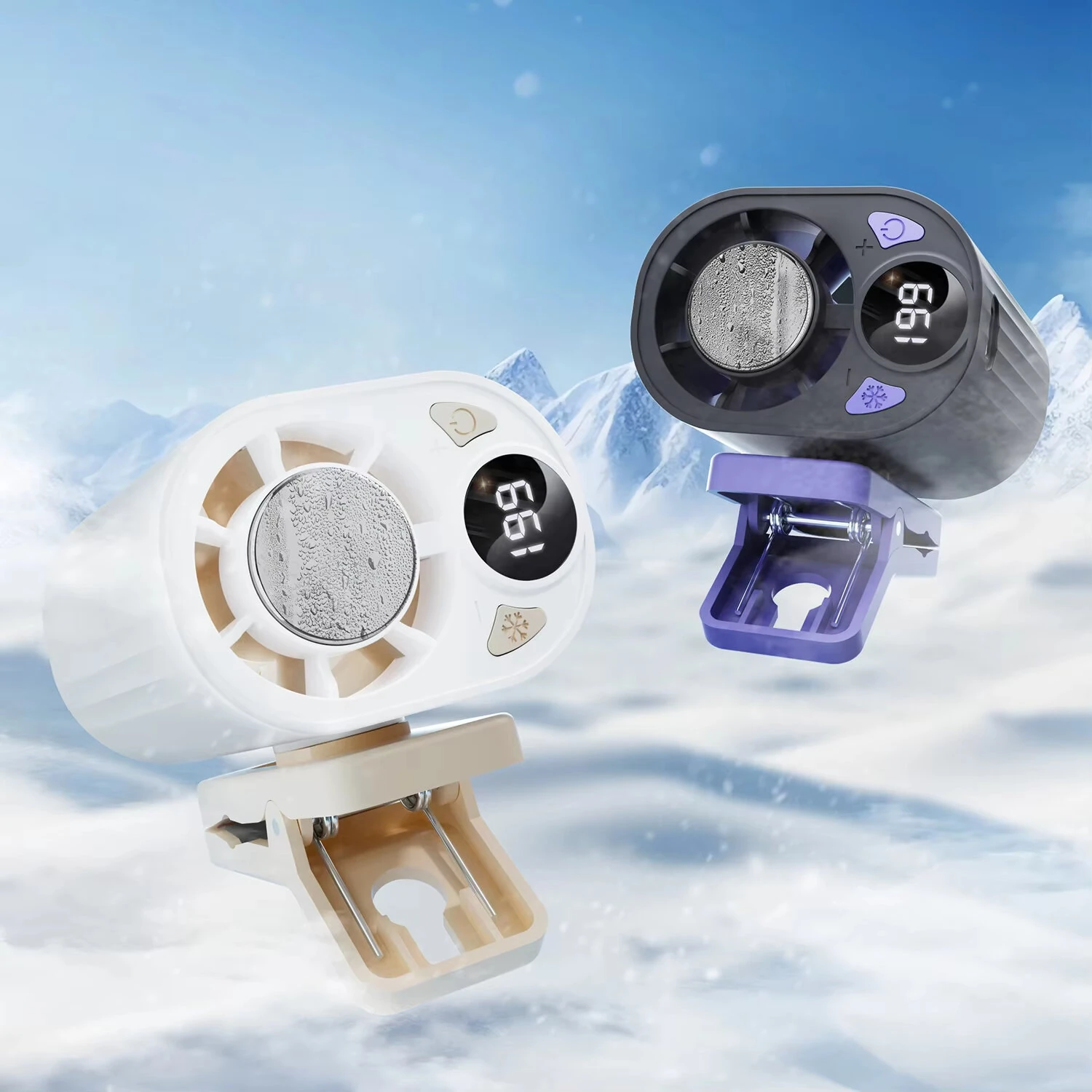 X30 Refrigeration Clip Fan Semiconductor Ice Cooling Turbo Motor 18000 RPM 1800mAh 5W Stepless Speed Smart Display 360 Degree Rotation — view 9