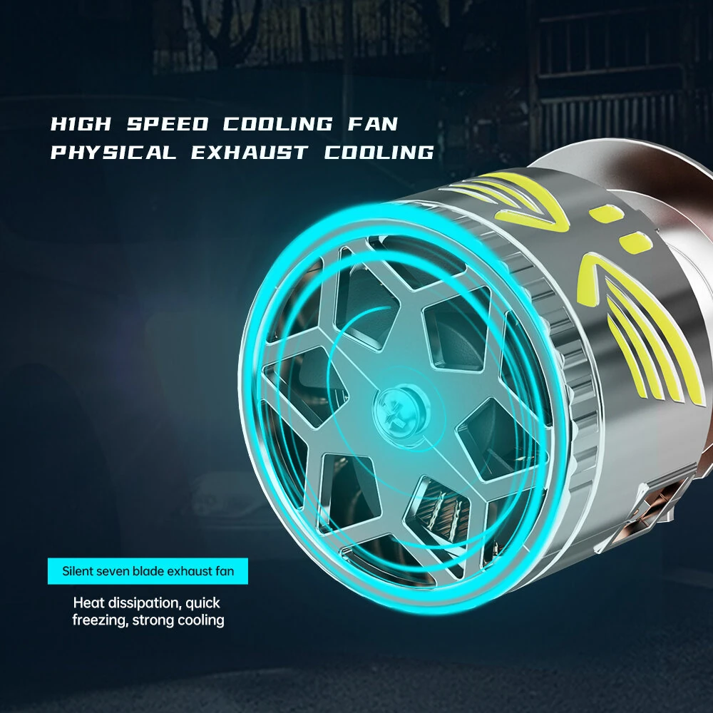 X60-Series LED Headlight Bulbs 120W 11000LM Super Bright 6500K Cool White High Low Beam Fog Light Conversion Kit — view 6