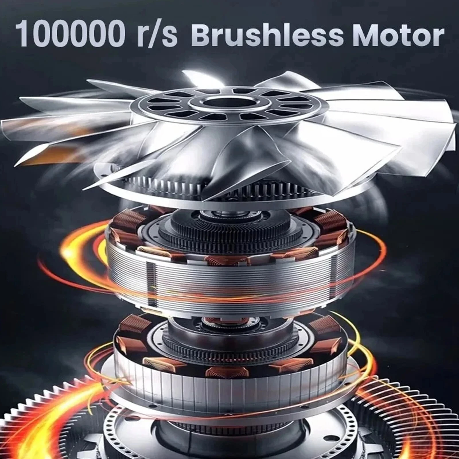 X8 Mini Turbo Fan 100000RPM 5-Speed Handheld Portable Air Blower Rechargeable 6000mAh Type-C Fast Charging Industrial Cleaning Snow Removal LED Light — view 7