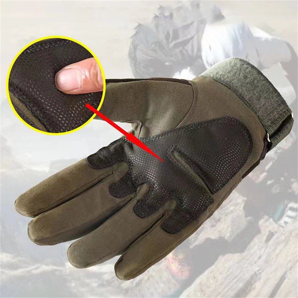 XANES 1 Pair Winter Warm Outdoor Sports Tactical Gloves Locomotive Military Fans Hobby Outdoor Tactical Gear for Climbing Riding Fishing — view 4