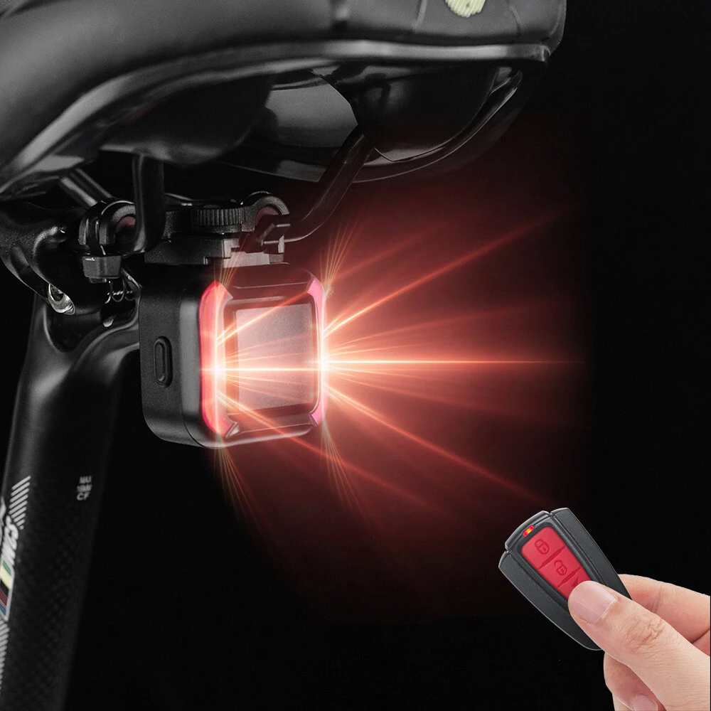 XANES 2 in 1 Wireless Bicycle Burglar Alarm Taillight 130dB High Volume,  USB Rechargeable, Waterproof Remote Bike Rear Light — view 2