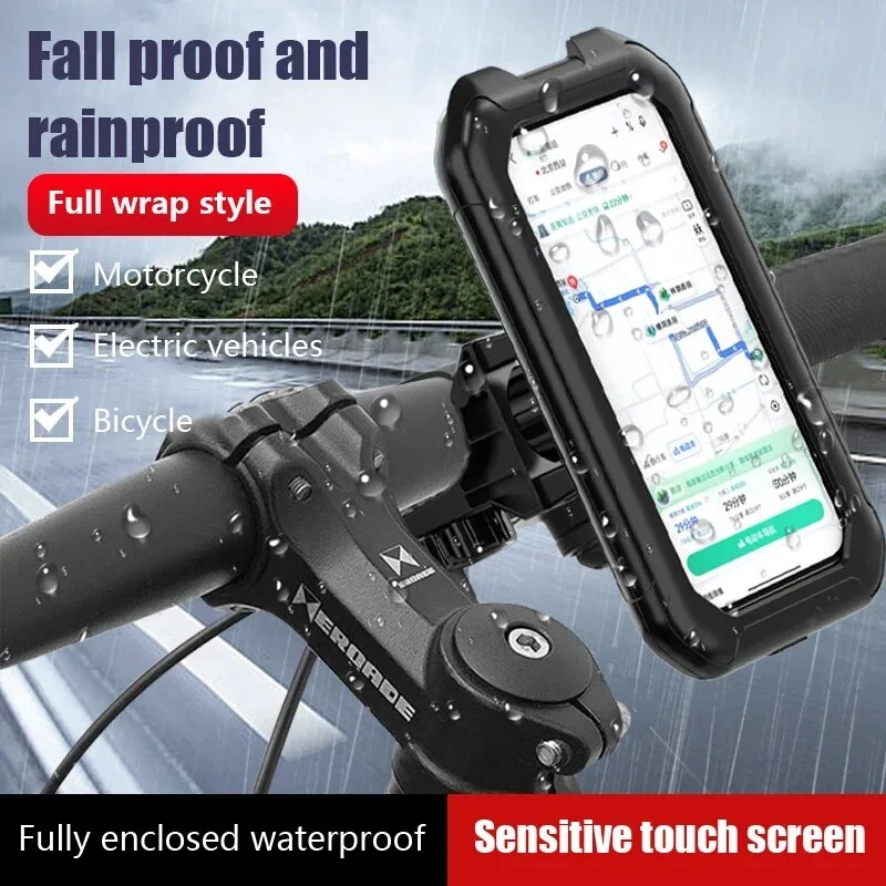 XANES 7-inch Bicycle Phone Holder Support TPU Touch Screen Waterproof Universal Bike 360° Adjustable Cellphone Holder — view 2