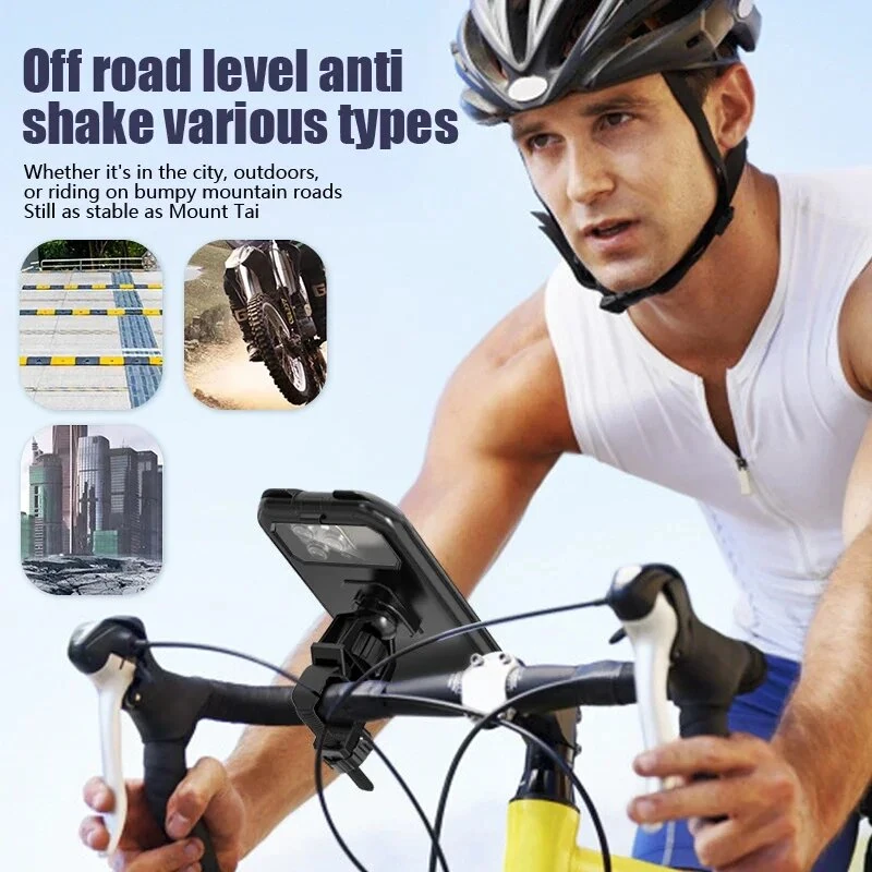 XANES 7-inch Bicycle Phone Holder Support TPU Touch Screen Waterproof Universal Bike 360° Adjustable Cellphone Holder — view 3