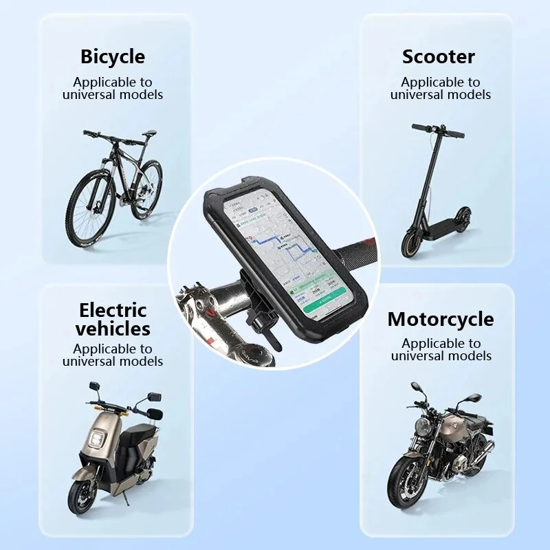 XANES 7-inch Bicycle Phone Holder Support TPU Touch Screen Waterproof Universal Bike 360° Adjustable Cellphone Holder — view 7