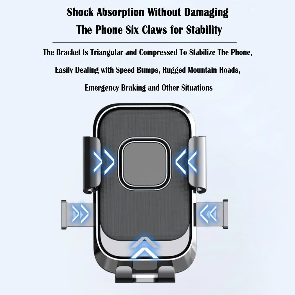 XANES Anti-Shock Bicycle Phone Mount 360° Rotation Quick Release Shockproof GPS Navigation Bike Holder for 4.7-7.2 inch Phones MTB Bike Road Bike — view 3