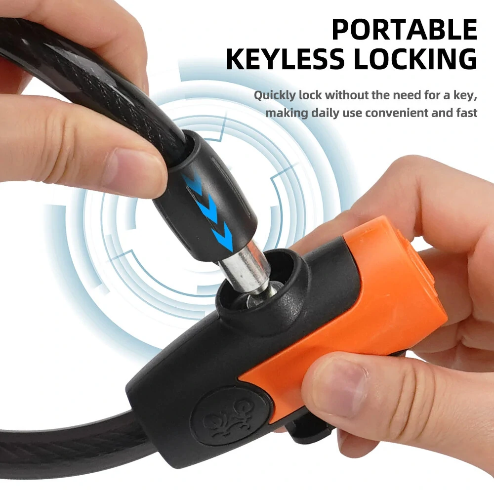 XANES Anti-thief Key Bike Lock 1.2m Length Steel Alloy Tough Protection Waterproof Portable Bicycle Lock for MTB Bicycle Road Bike — view 5
