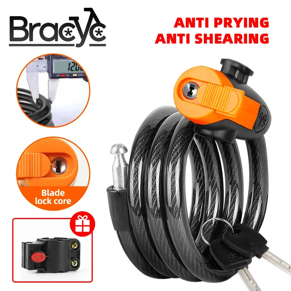 XANES Anti-thief Key Bike Lock 1.2m Length Steel Alloy Tough Protection Waterproof Portable Bicycle Lock for MTB Bicycle Road Bike — view 9
