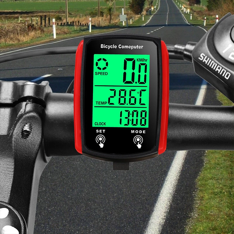 XANES Bicycle Computer LCD Digital Wired Cycling Computer Speedometer Bike Speed Odometer With Backlight bike Accessories — view 2