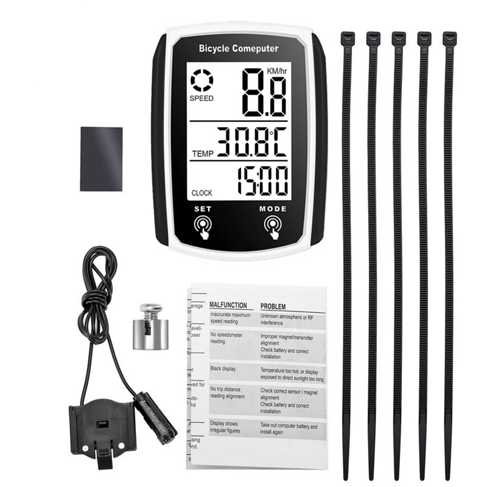 XANES Bicycle Computer LCD Digital Wired Cycling Computer Speedometer Bike Speed Odometer With Backlight bike Accessories — view 6