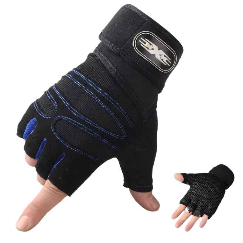XANES Cycling Gloves Fitness Weight Lifting Wristband Half Finger Gloves Body Building Training Sports Exercise Gloves — XANES