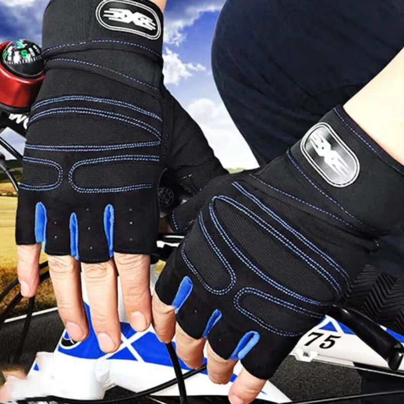 XANES Cycling Gloves Fitness Weight Lifting Wristband Half Finger Gloves Body Building Training Sports Exercise Gloves — view 4