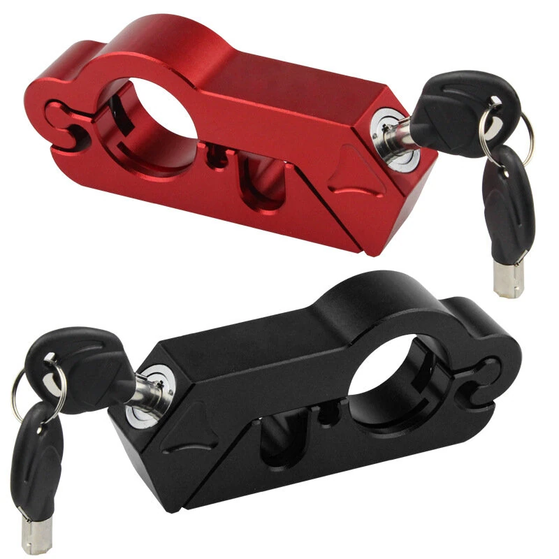 XANES Motorcycle Handlebar Helmet Lock Aluminum Alloy Anti Theft Lock with Stainless Steel Cable Brake Lever Safety Lock for Street Motor Scooters
