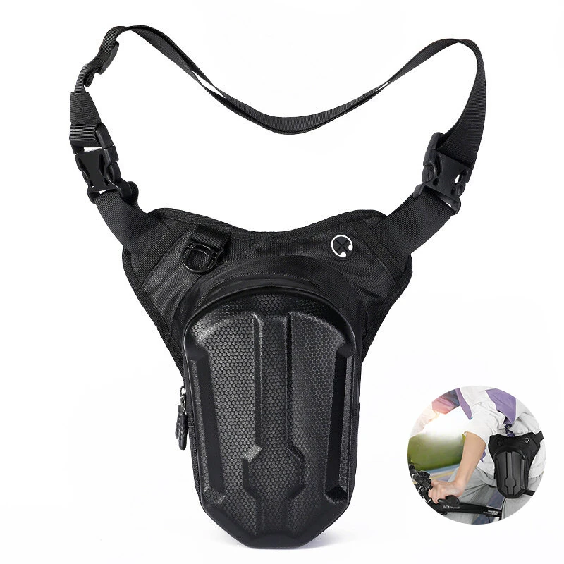 XANES Multi-functional 1L Cycling Strappy Leg Bag Outdoor Waterproof Bike Tactical Waist Bag Motorcycles MTB Hard Shell Storage Bag