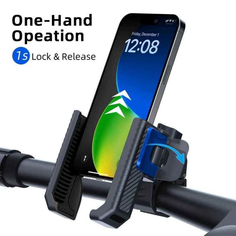XANES Phone Holder 4.5"-7.0" Adjustable Phone Stand 360 Rotatable Shockproof Portable Bike Holder Phone Bracket for Bicycle Motorcycle — view 6