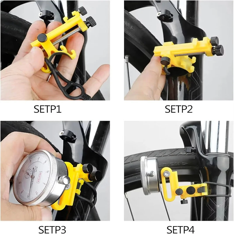 XANES Portable Bike Wheel Truing Stand with Percentage Table MTB Road Bike Wheel Repair Adjustable Rims Alignment Tools Set — view 5